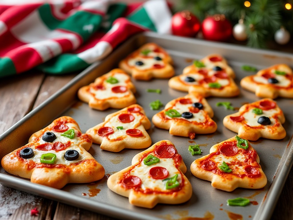 Kerstboom Mini Pizza's
